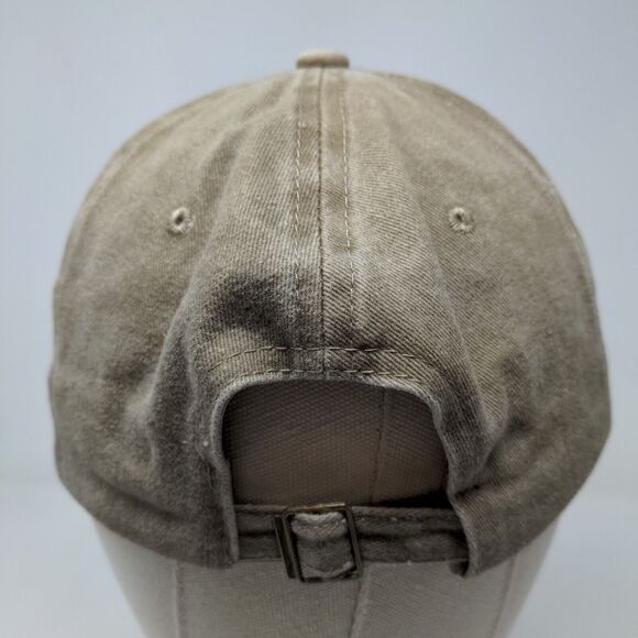 YF Women's Perfectly Imperfect Slideback Hat Tan Embroidered Logo - Picture 7 of 10